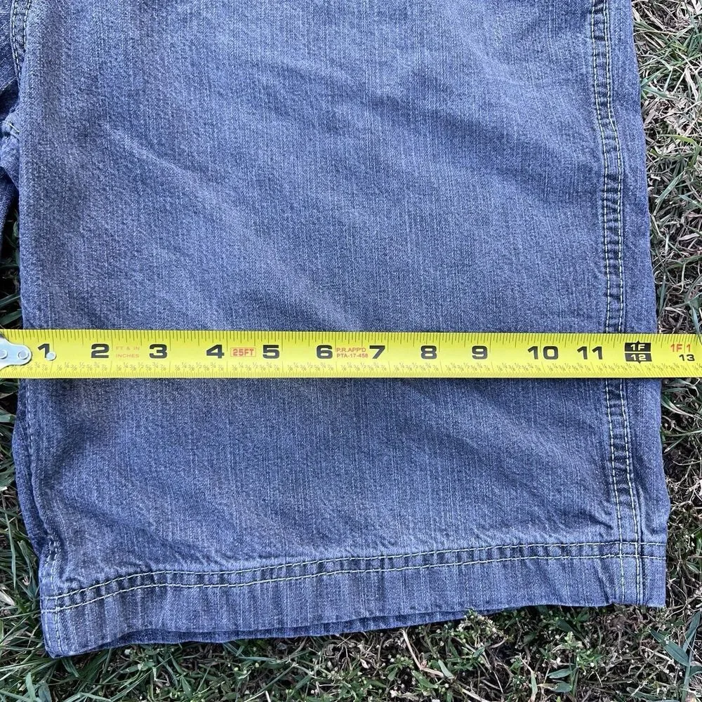 Southpole Type Denim Y2K Jean Shorts Baggy Relaxed Charcoal Gray Mens Size 34